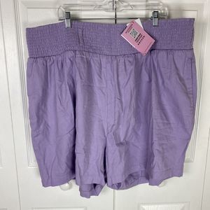 Lucy & Yak High Waist Shorts in Lavender
